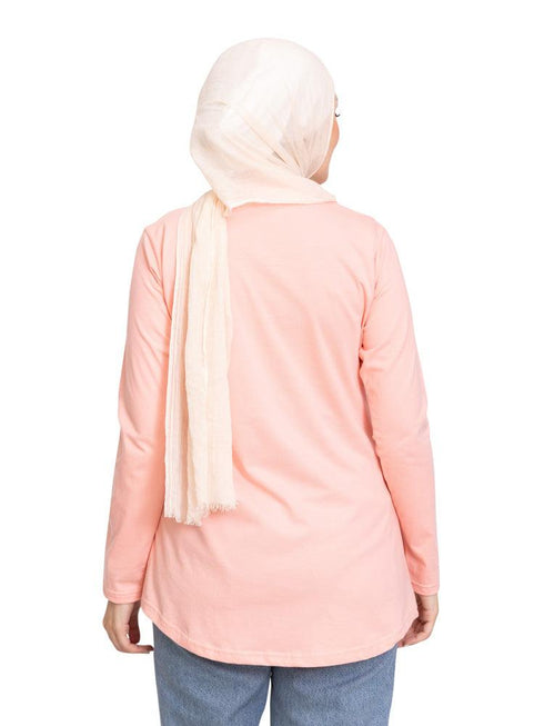 Powder Rose Printed Long - Sleeve Design 44 - Khotwh